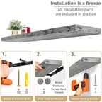 Sorbus Long Floating Shelves for Wall Set of 2 - 35L x 9W x 1.5H