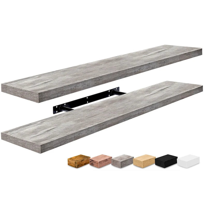 Sorbus Long Floating Shelves for Wall Set of 2 - 35L x 9W x 1.5H