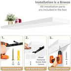 Sorbus Long Floating Shelves for Wall Set of 2 - 35L x 9W x 1.5H