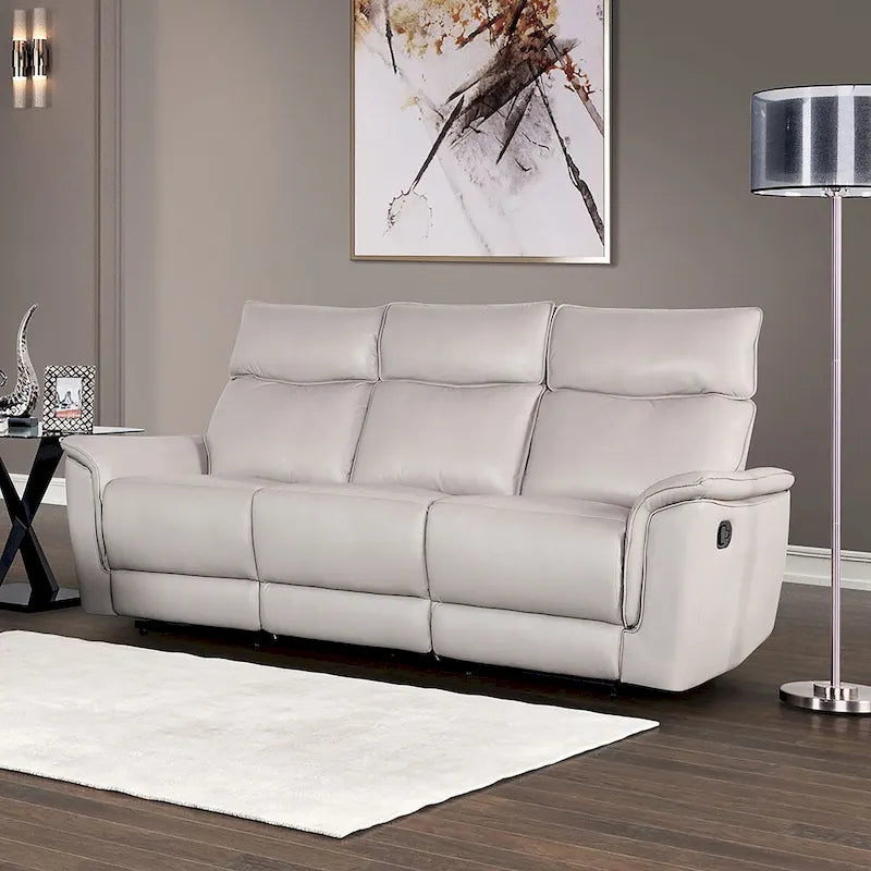 Sofá Reclinable Manual con Brazos Acolchados Acampanados