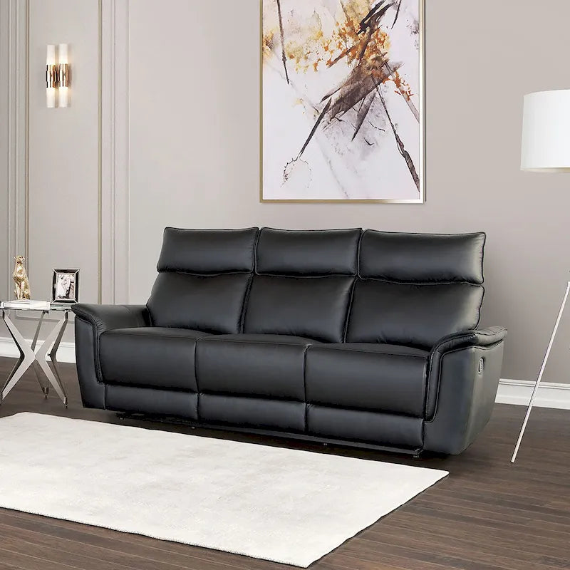 Sofá Reclinable Manual con Brazos Acolchados Acampanados