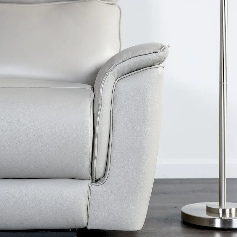 Sofá Reclinable Manual con Brazos Acolchados Acampanados