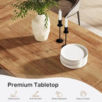 Table de salle à manger de style rustique de 180 cm pour 6 à 8 personnes avec pied central solide