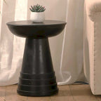 16 in Solid Wood Round End Table