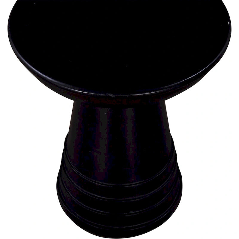 Mesa auxiliar redonda de madera maciza de 16 pulg.