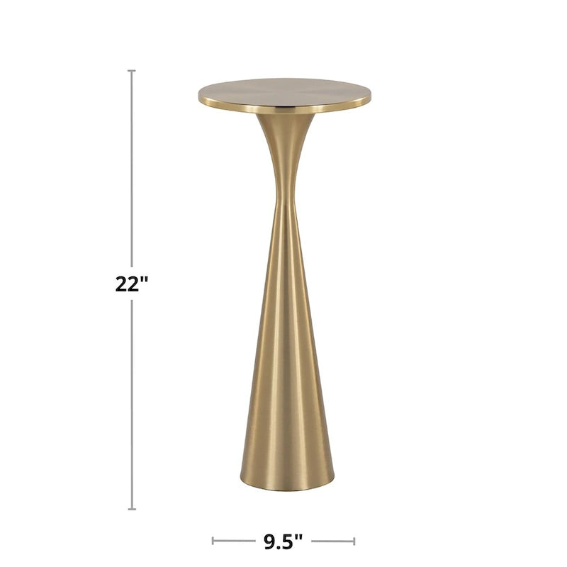 Table d'appoint en métal Monroe 22 Silver Orchid