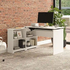 Bush Furniture Cabot 52W Standing Corner Desk with Shelves