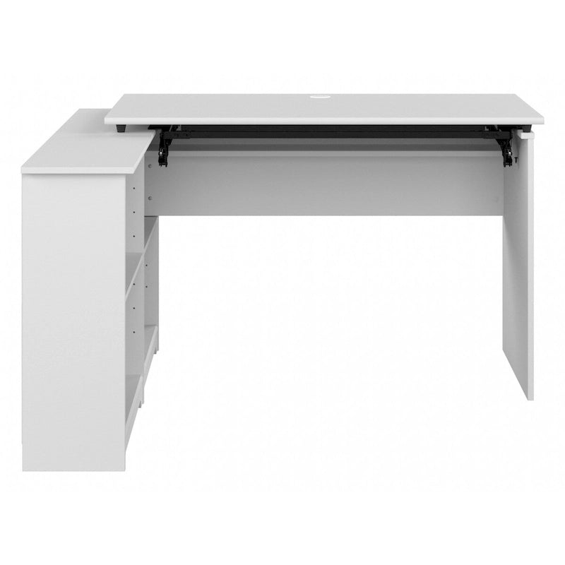 Bush Furniture Cabot 52W Standing Corner Desk with Shelves