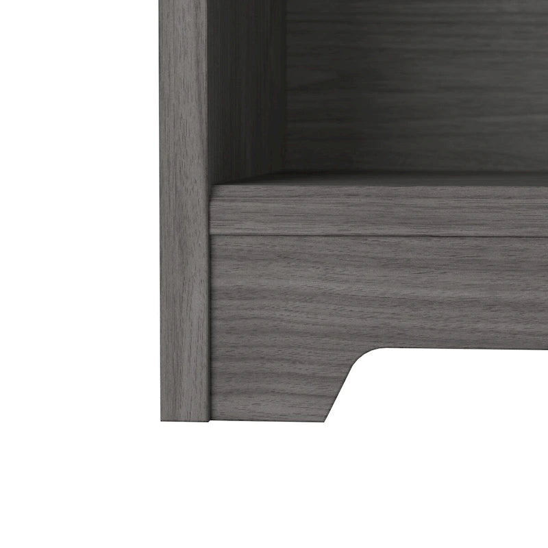 Bush Furniture Cabot 52W Standing Corner Desk with Shelves