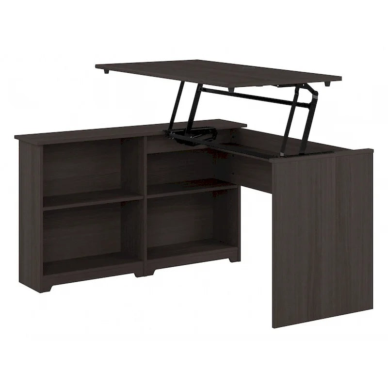 Bush Furniture Cabot 52W Standing Corner Desk with Shelves